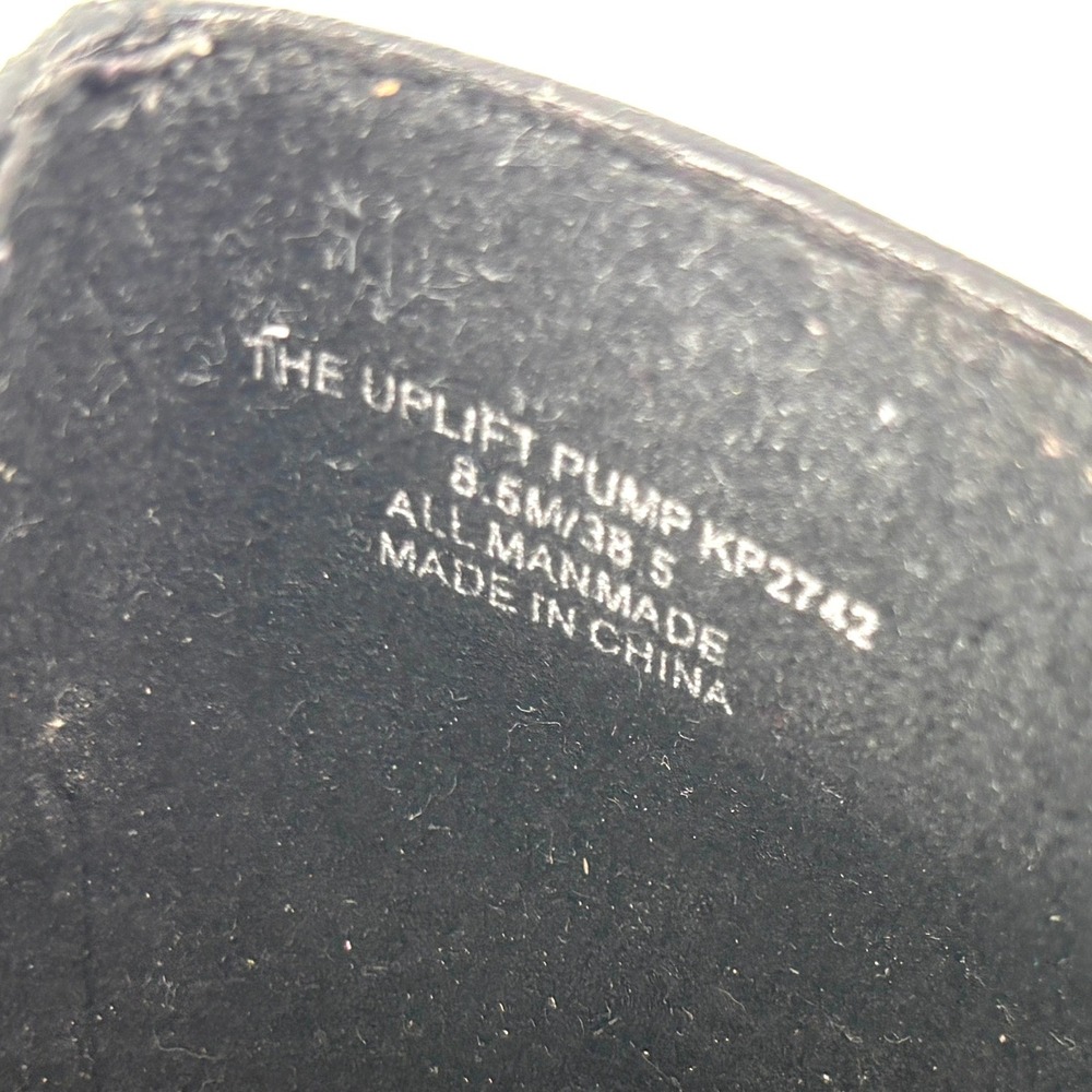 Katy‎ Perry Uplift Black Pebbled Square Toe Platform Block High Heel Pump 8.5M - Picture 3 of 10